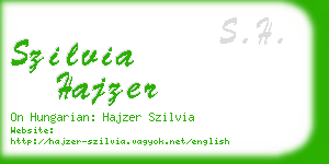 szilvia hajzer business card